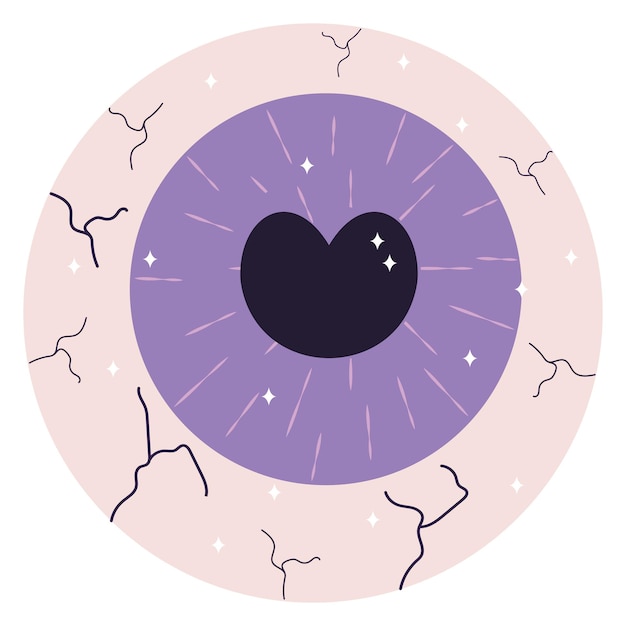 Free Vector bright purple eye ball