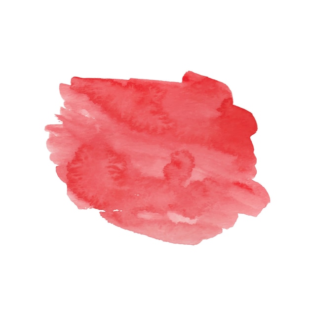 Bright Red Watercolor Shape