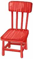 Free vector bright red wooden chair illustration