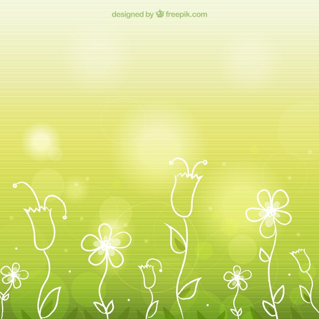 Bright spring flowers background with stripes