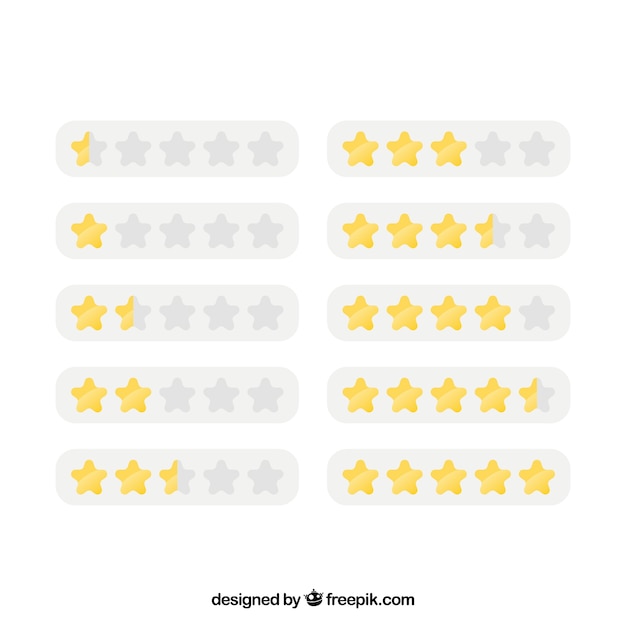 Free vector bright star rating design