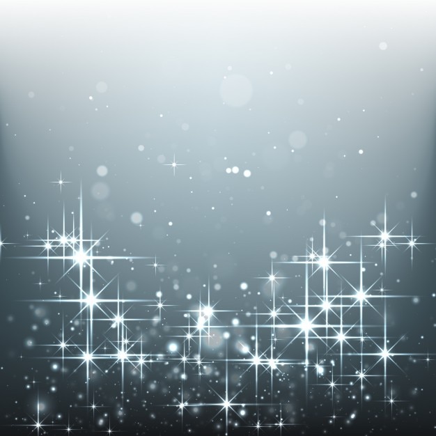 Bright stars on a silver background