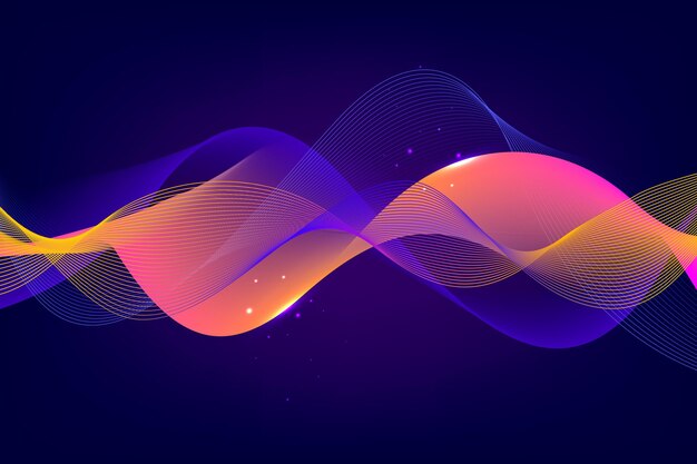 Bright wavy background