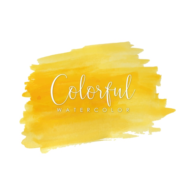 Free vector bright yellow watercolor strokes