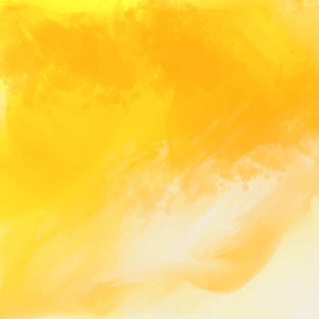 Bright yellow watercolor texture background