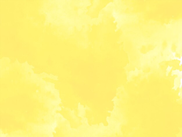 Bright yellow watercolor texture design background vector