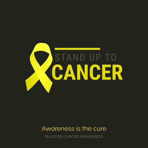 Free vector brighten the path bladder cancer awareness design