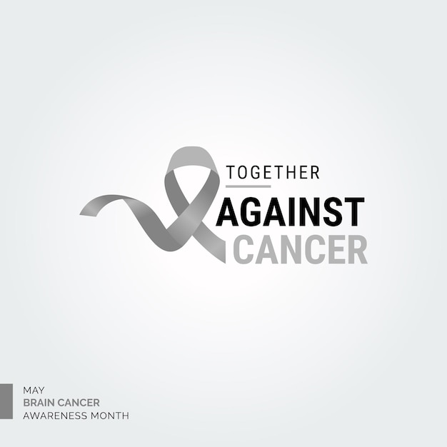 Free vector brighten the path brain cancer awareness template