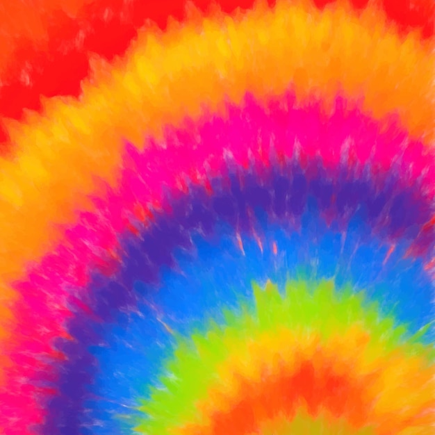 Vettore gratuito disegno di sfondo tie dye dipinto a mano dai colori vivaci