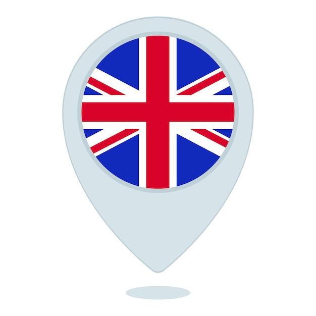 Free vector british flag location pin