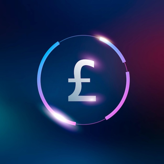 Бесплатное векторное изображение Британский фунт значок деньги символ валюты