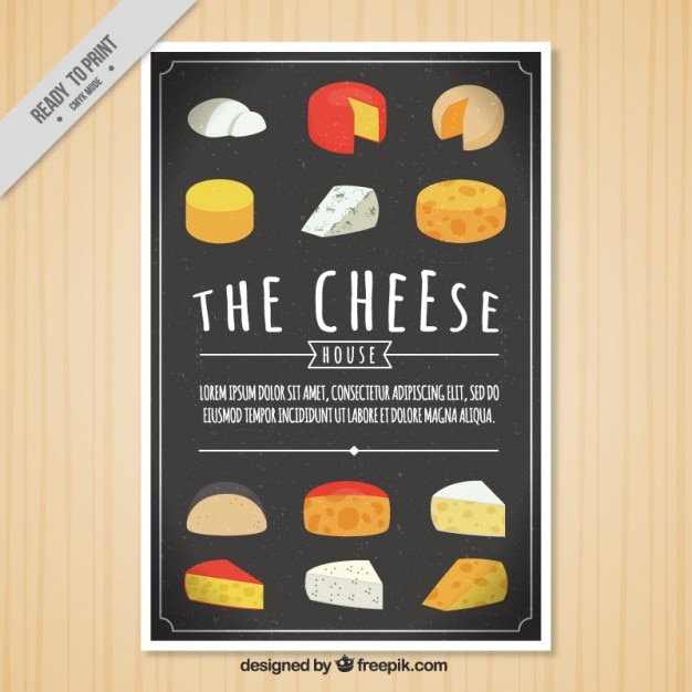 Free vector brochure of cheese