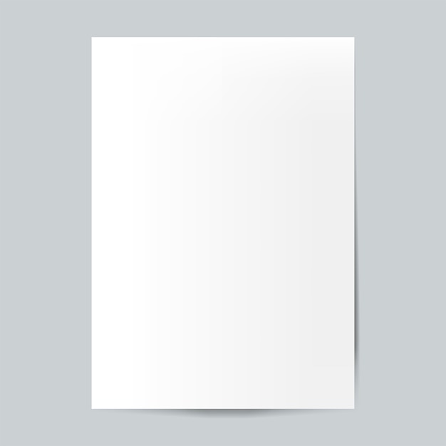 Blank white paper on dark background Royalty Free Vector