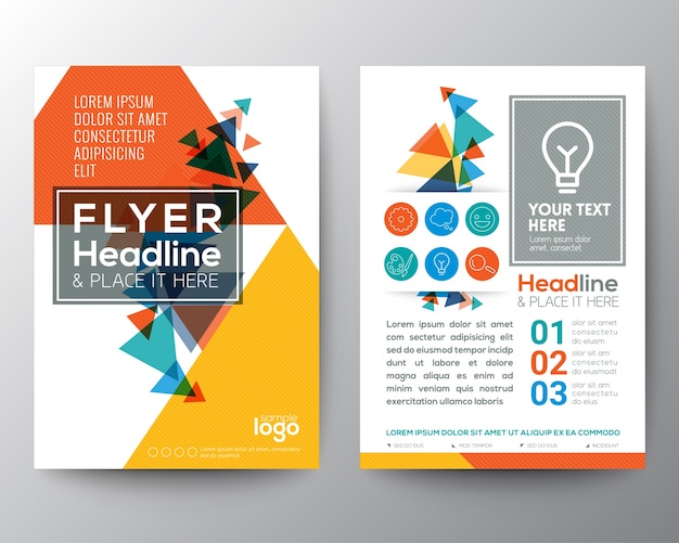 Estratto triangolo forma di poster modello di brochure flyer il design di layout