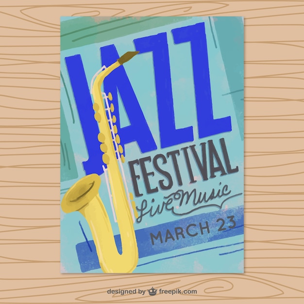 Brochure del festival jazz in design vintage