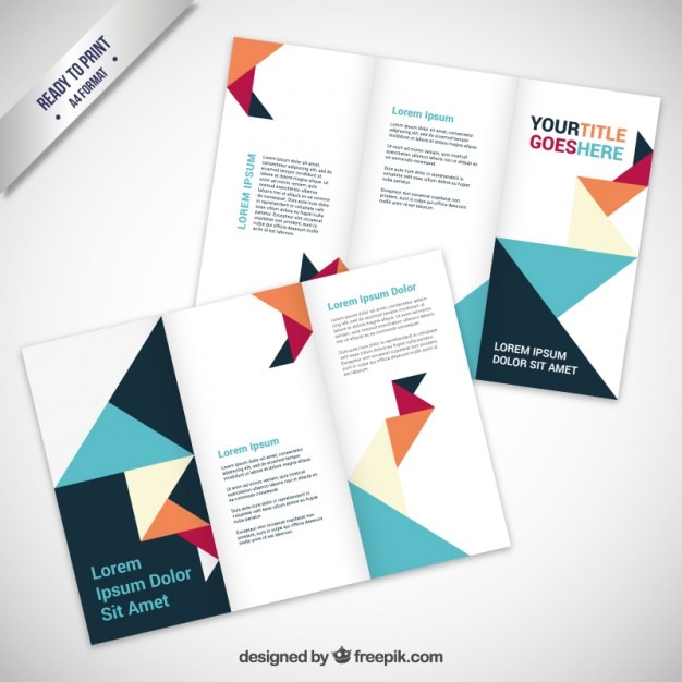 Brochure in origami style