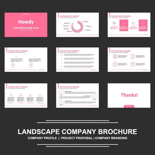 Free vector brochure presentation design