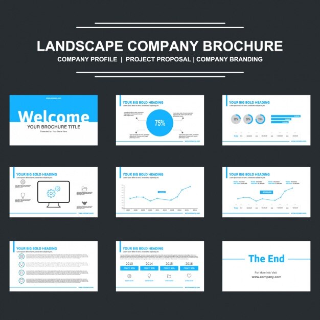 Free Vector brochure presentation design