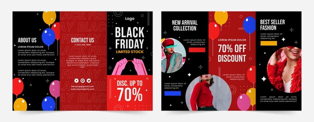 brochure template for black friday sales