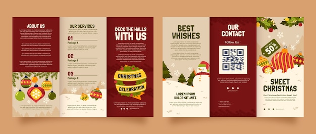 Brochure template for christmas season celebration