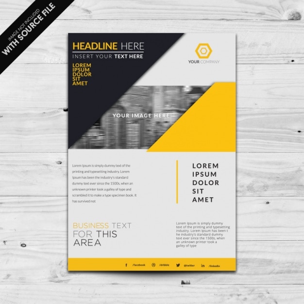 Free vector brochure template design