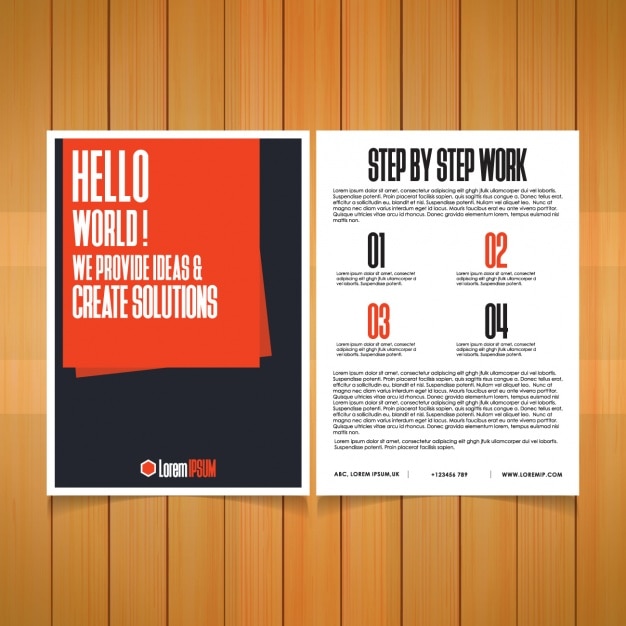 Free vector brochure template design