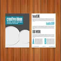 Free vector brochure template design