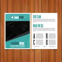 Free vector brochure template design