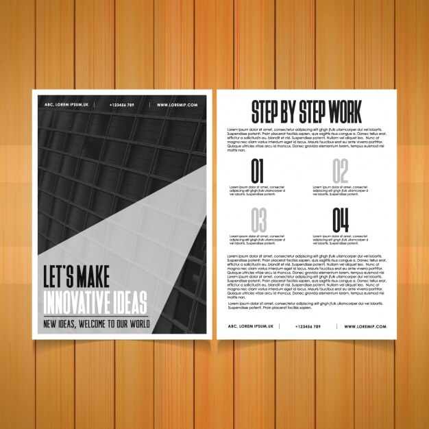 Free Vector brochure template design
