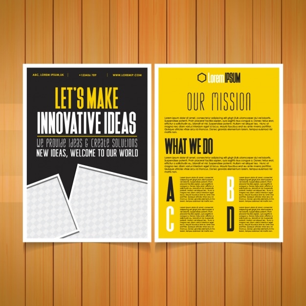 Free vector brochure template design