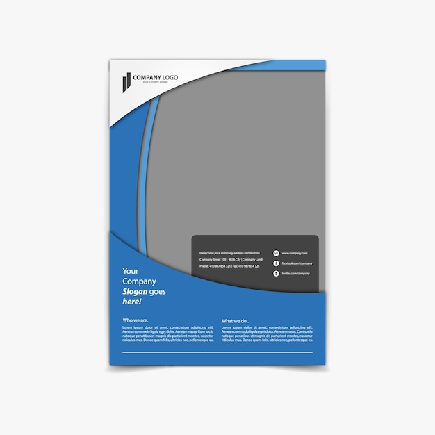 Free vector brochure template design