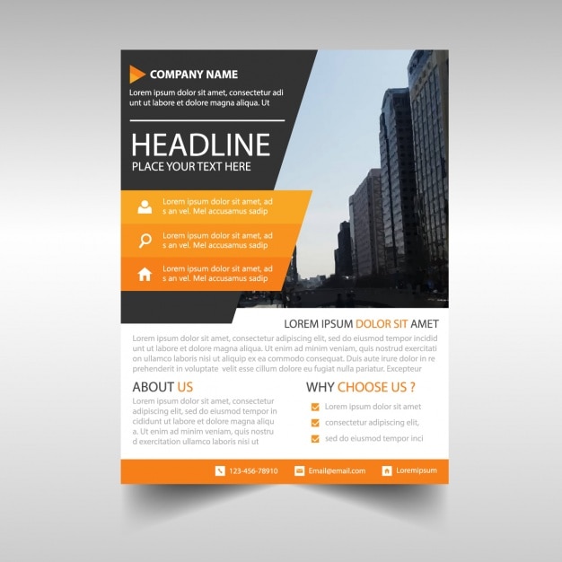 Free vector brochure template design