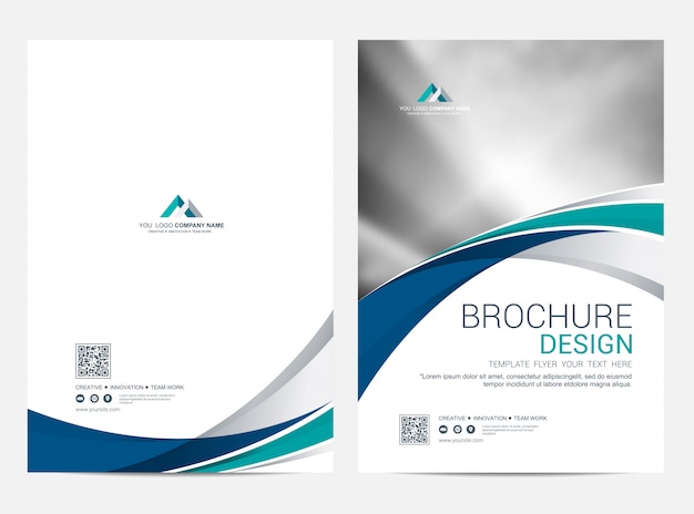 Brochure template flyer design vector background