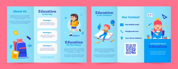 brochure template for international day of education