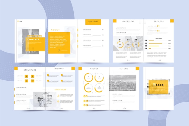 Brochure template layout set