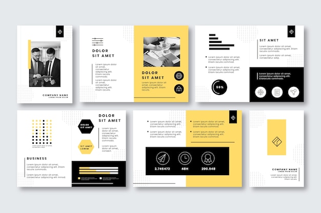 Free vector brochure template layout
