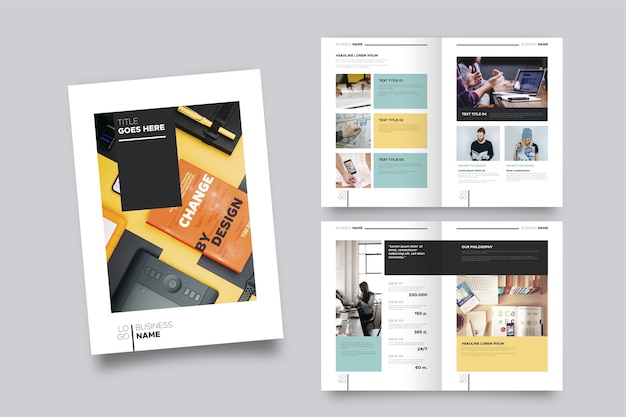 Free vector brochure template layout