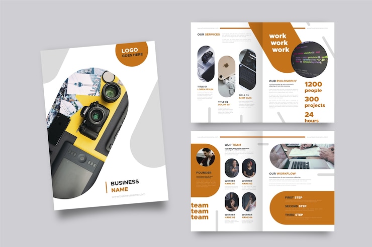 Free Vector brochure template layout