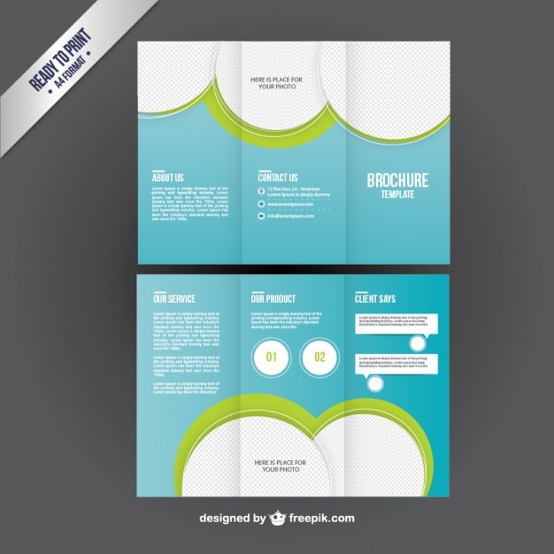 brochure template in trifold style