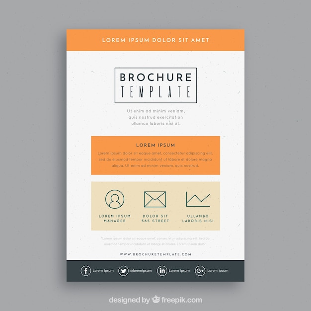 Brochure template with classic style