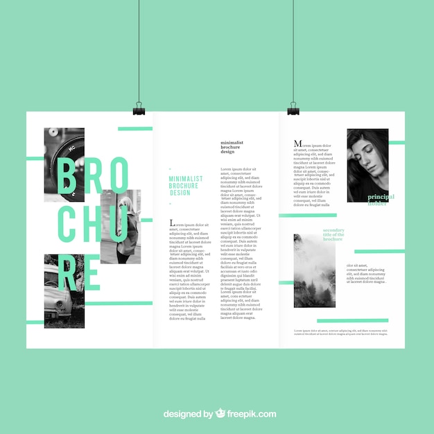 Brochure template with classic style