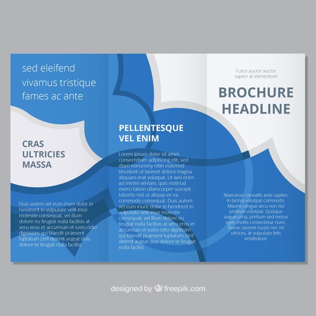 Brochure template with flat circles
