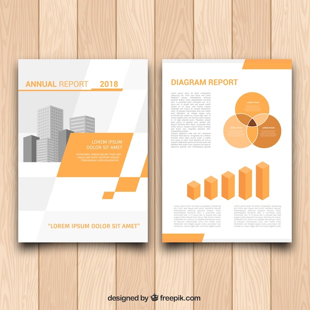 Modello brochure con grafica