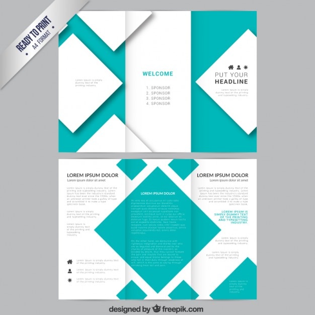 Brochure template with squares