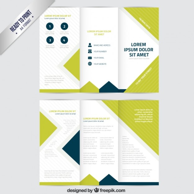 Vettore gratuito brochure in stile trifold