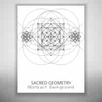 Free vector brochure with geometric shapes