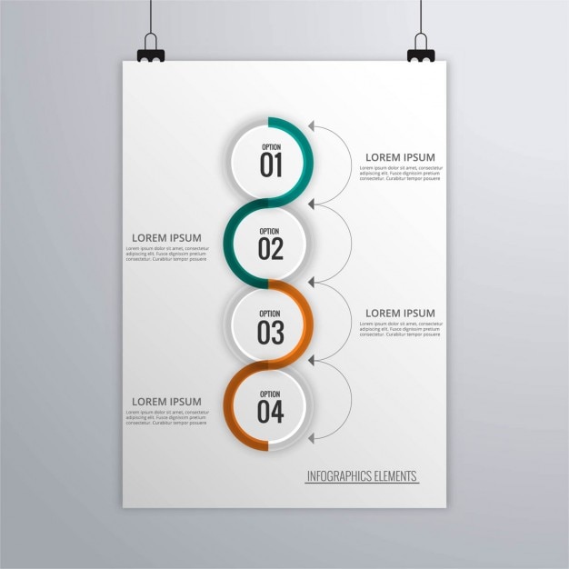 Brochure with infographic circles