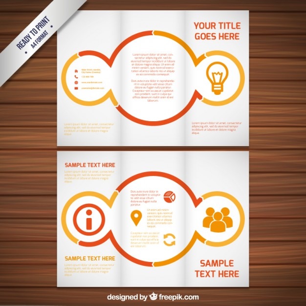 Vettore gratuito brochure template con cerchi