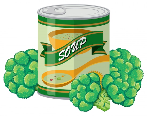 Brocolli soup in can