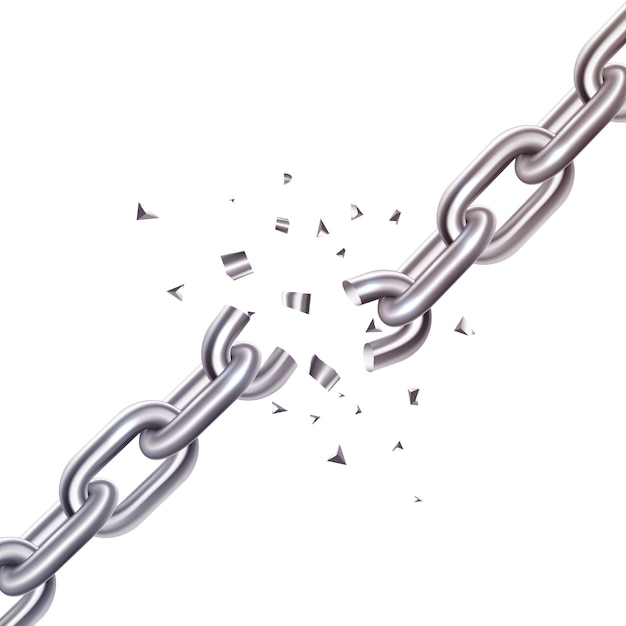 Free vector broken chain illustration